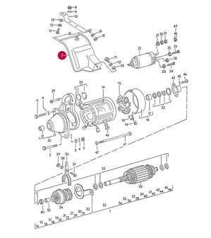 924 beschermblik startmotor