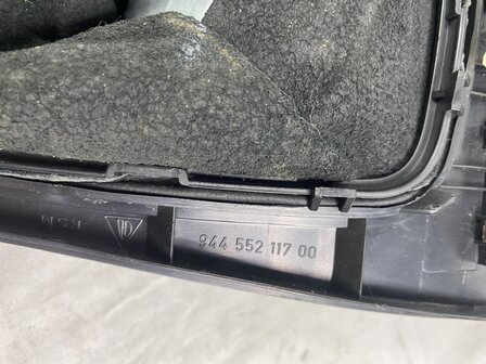 968 schakelpook zwart leder 6 bak met afdekplaat 