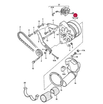 Dynamo 928  4.5 liiter 1978-1982 gereviseerd 90A