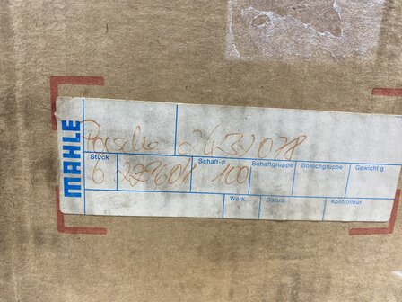 NOS 930 turbo 100 mm zuigerset Mahle Motorsport