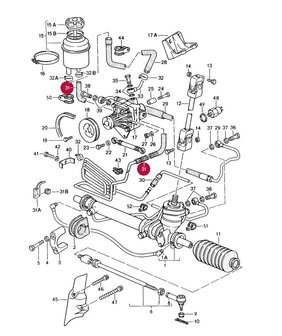 944 Turbo Servo retour leiding 