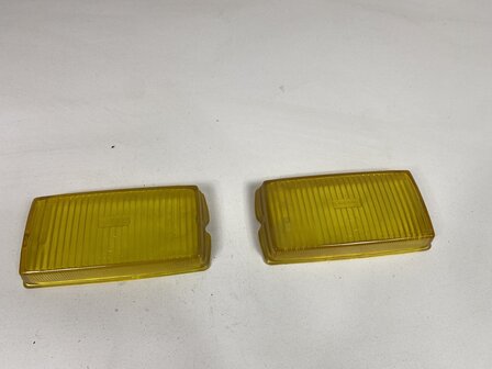 NOS 911 mistlamp glas set geel 