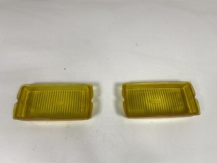 NOS 911 mistlamp glas set geel 