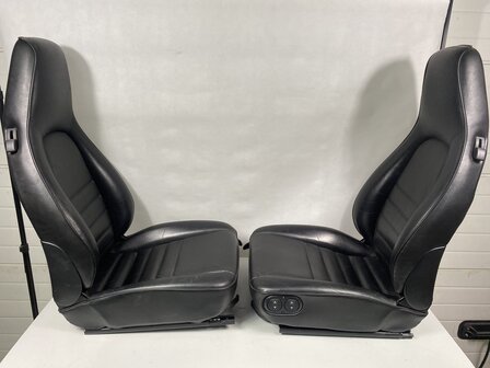 911 Comfort stoelenset L  &amp; R zwart leder (Alleen afhalen)