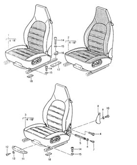 911 Comfort stoelenset L  &amp; R zwart leder (Alleen afhalen)