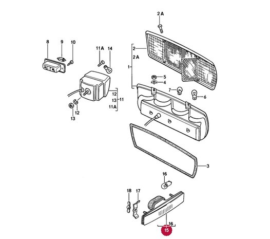 928 zijlicht markering achter L & R USA