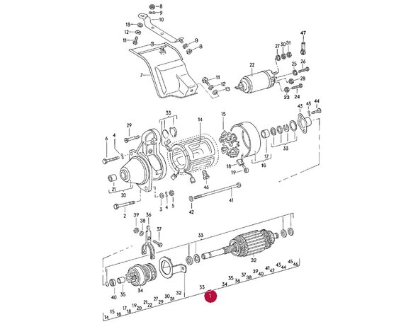 924 Turbo startmotor 1,1 KW