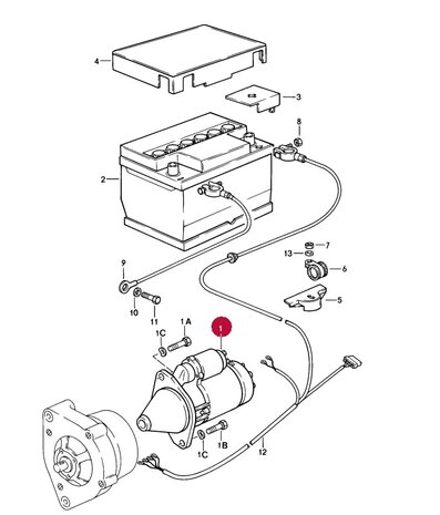 944 startmotor  gereviseerd 1.4 kw  944/ 944 turbo/924S 85-91
