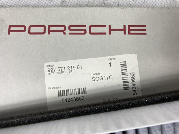 Interieur filter boxster / 996 /997