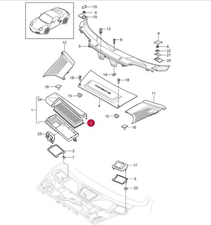 Interieur filter boxster / 996 /997