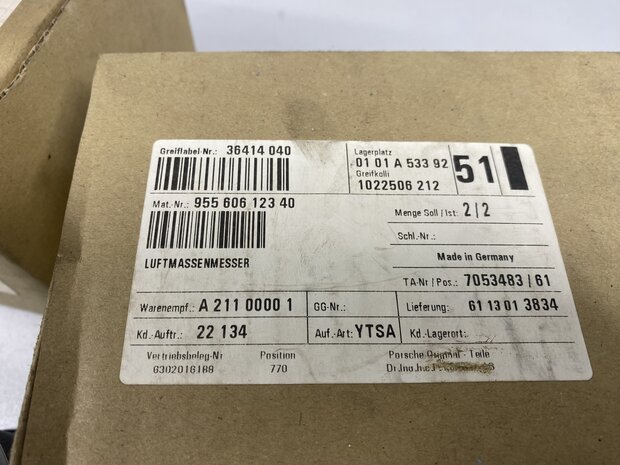 NOS Lucht massa meter Cayenne 4.8 V8 (motorcode ID5V)