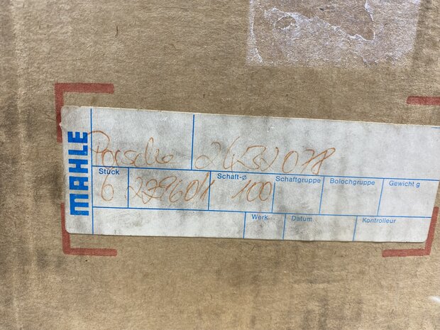 NOS 930 turbo 100 mm zuigerset Mahle Motorsport