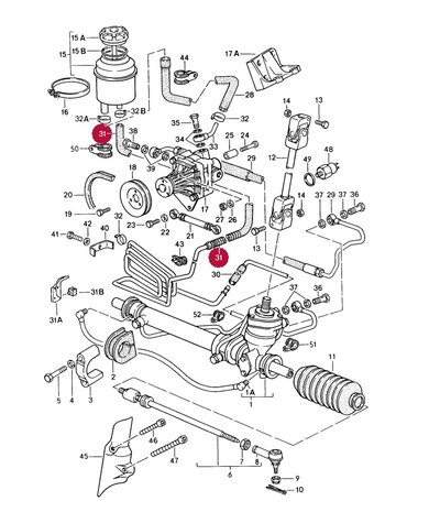 944 Turbo Servo retour leiding 