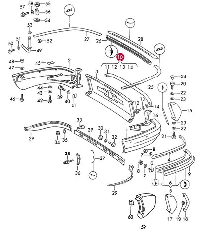 911 achterbumper stootrand F model